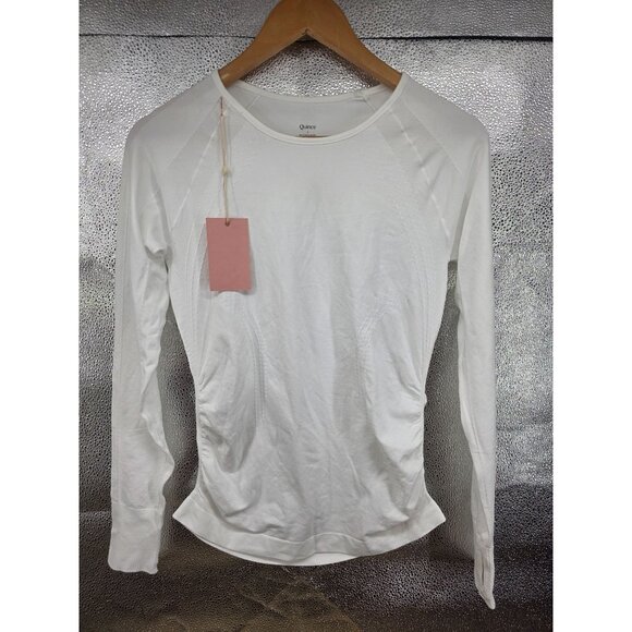 Quince Seamless Ruched Long Sleeve Top Small NWT - Picture 8 of 8